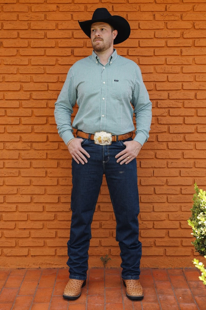 Calça Masculina Strut Bootcut Costura Larga - Jeans Brow - Strut