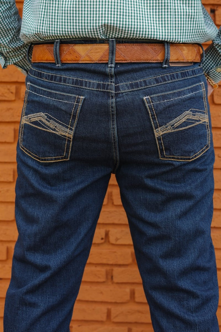 Calça Masculina Strut Bootcut Costura Larga - Jeans Brow - Strut