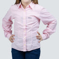 Camisa Infantil Manga Longa Xadrez Feminina Rosa - Strut