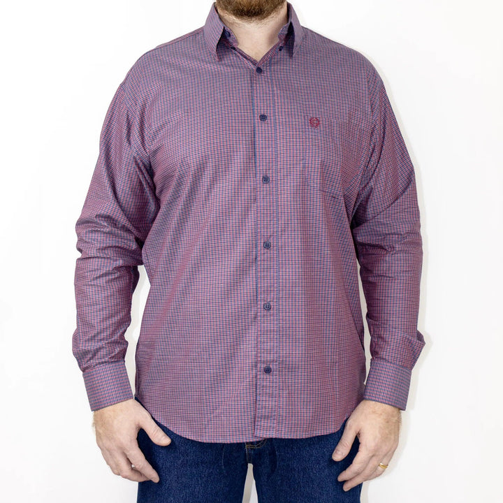 Camisa Masculina Classic Xadrez Bordô - Strut