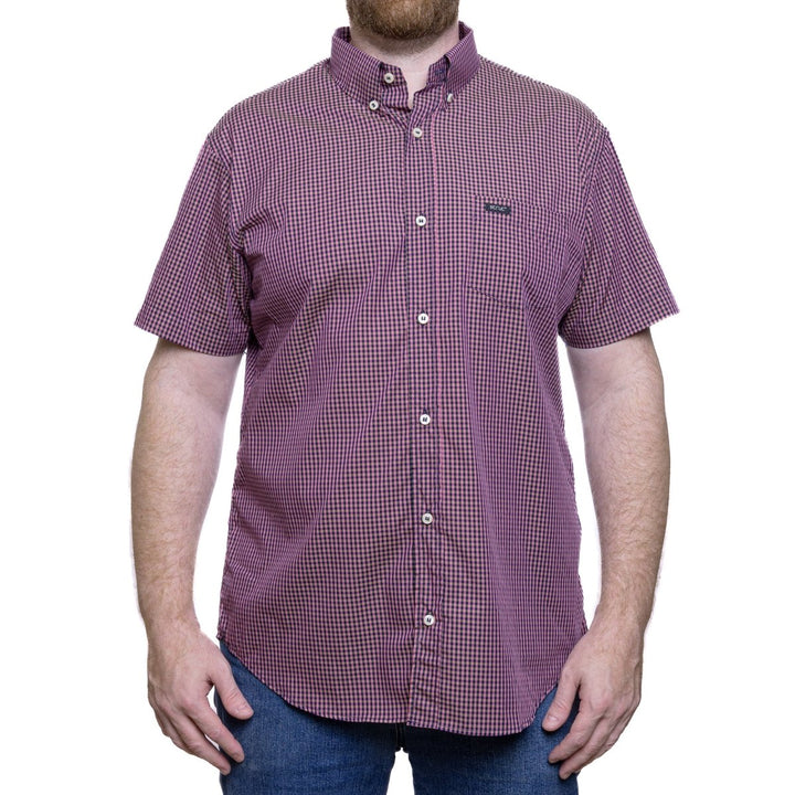 Camisa Masculina Manga Curta Xadrez Pequeno Strut Roxo - Strut