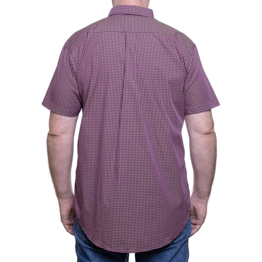 Camisa Masculina Manga Curta Xadrez Pequeno Strut Roxo - Strut