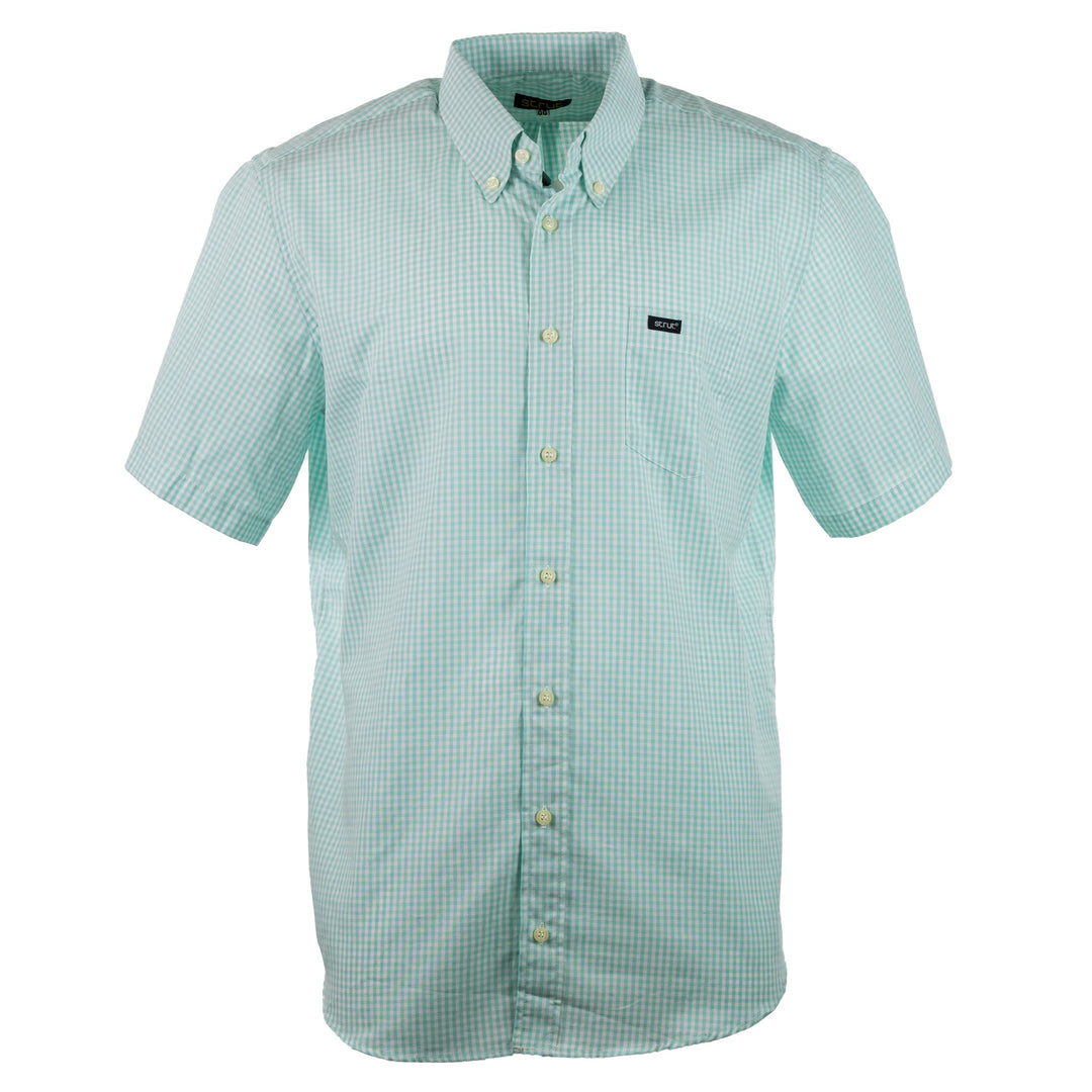 Camisa Masculina Manga Curta Xadrez Verde Claro - Strut