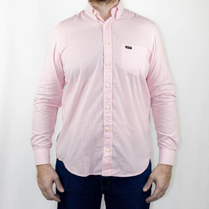 Camisa Masculina Strut Manga Longa Xadrez Rosa - Strut