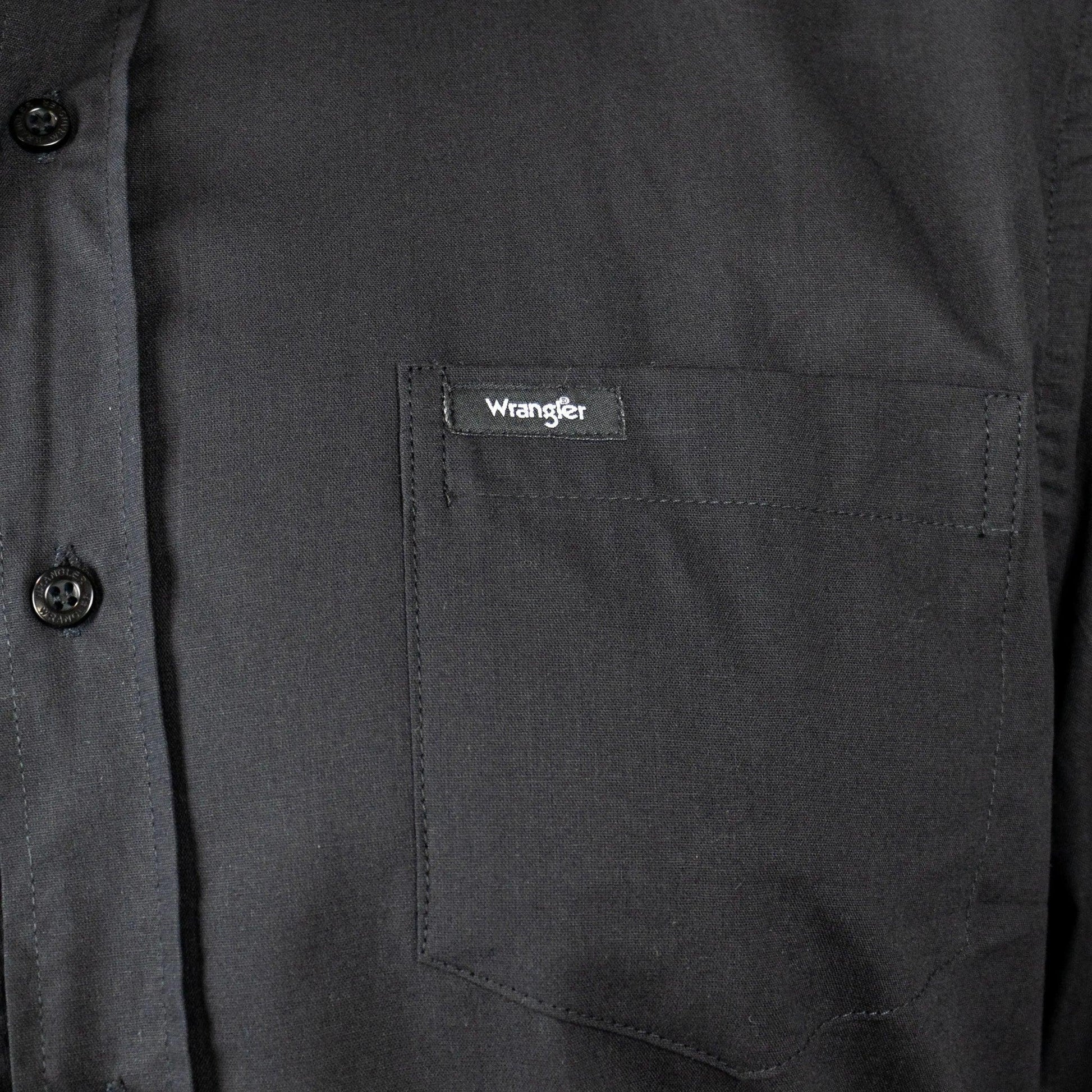 Camisa Masculina Wrangler® Tricoline Preto - Strut