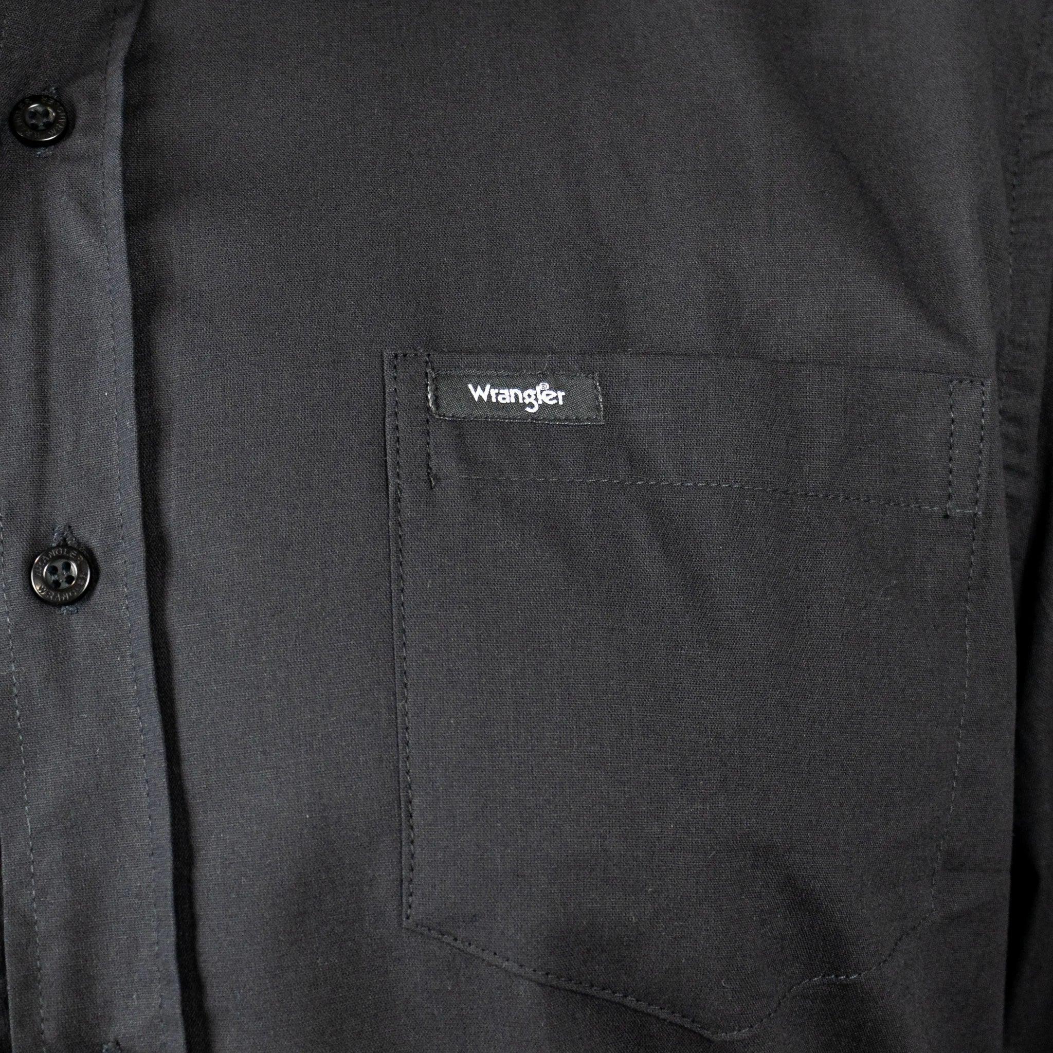 Camisa Masculina Wrangler® Tricoline Preto - Strut