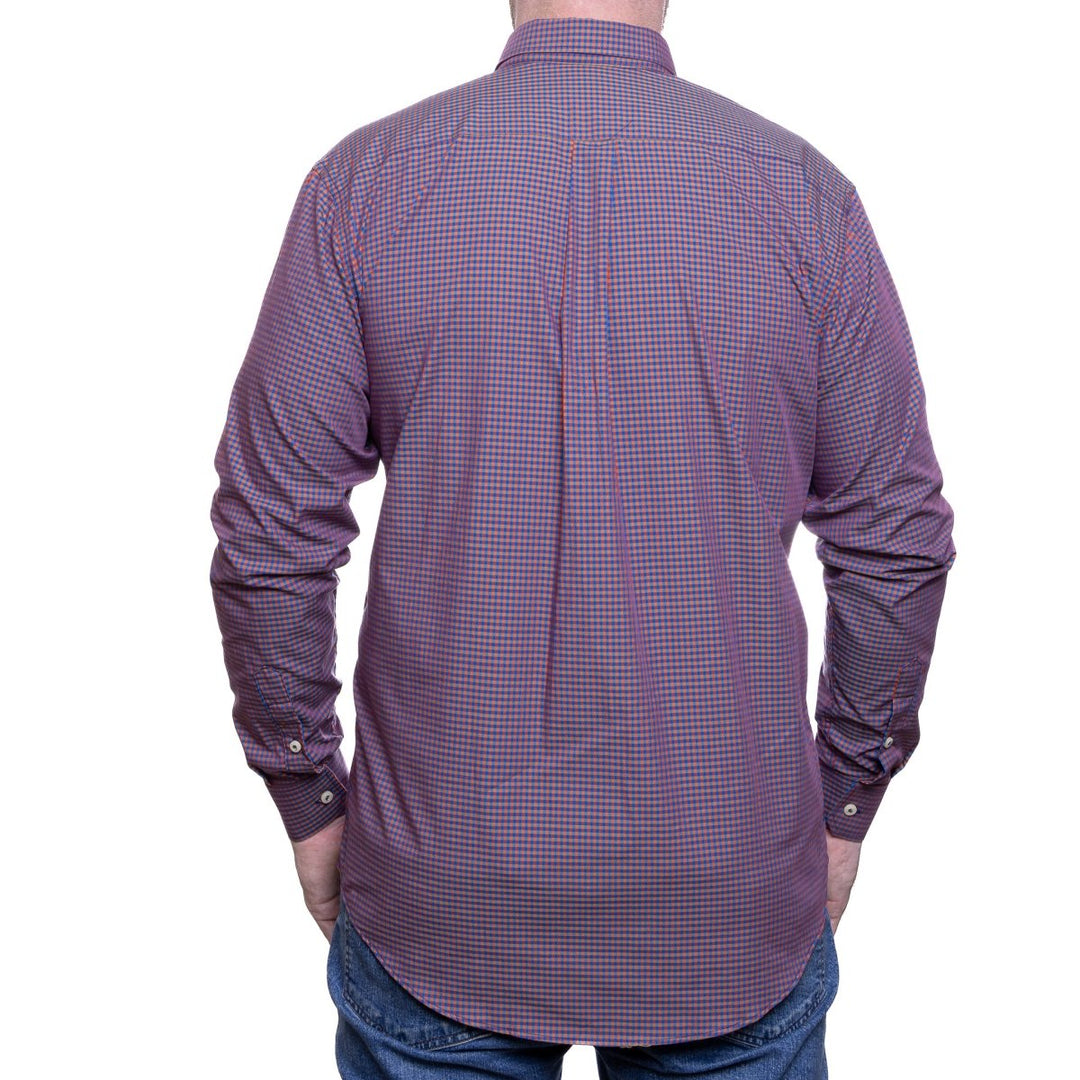 Camisa Masculina Xadrez Manga Longa Strut Roxo e Azul - Strut