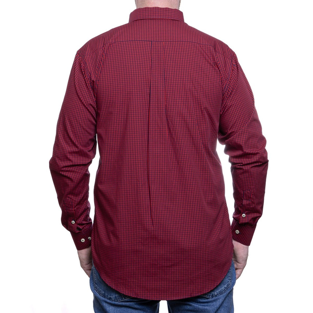 Camisa Masculina Xadrez Manga Longa Strut Vermelho - Strut