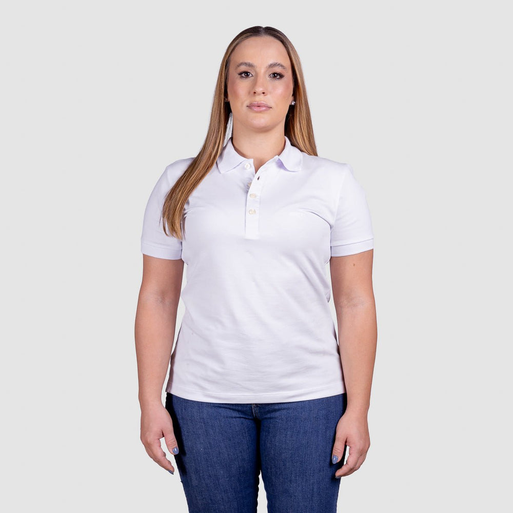 Camisa Polo Feminina Algodão Pima - Branca - Strut