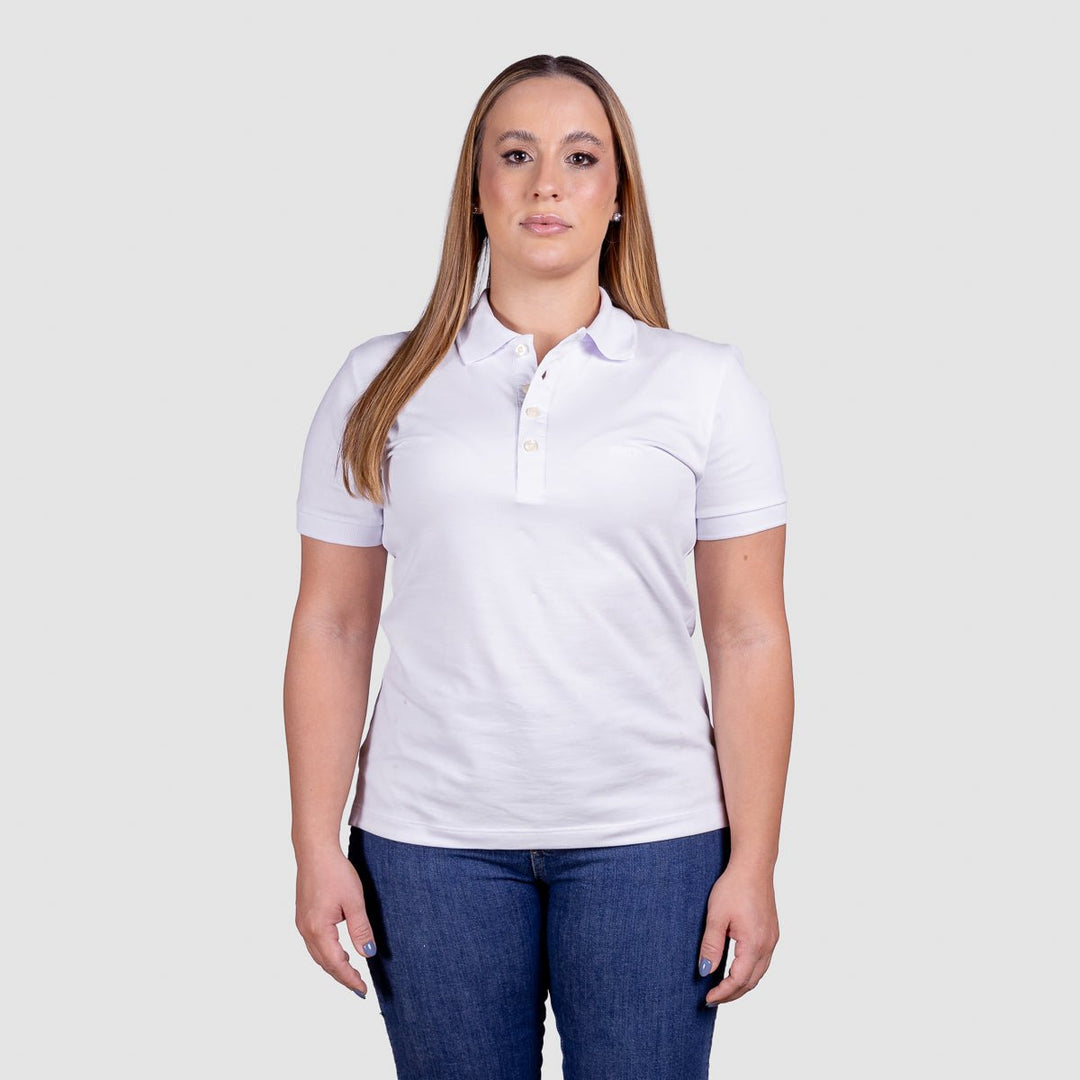 Camisa Polo Feminina Algodão Pima - Branca - Strut