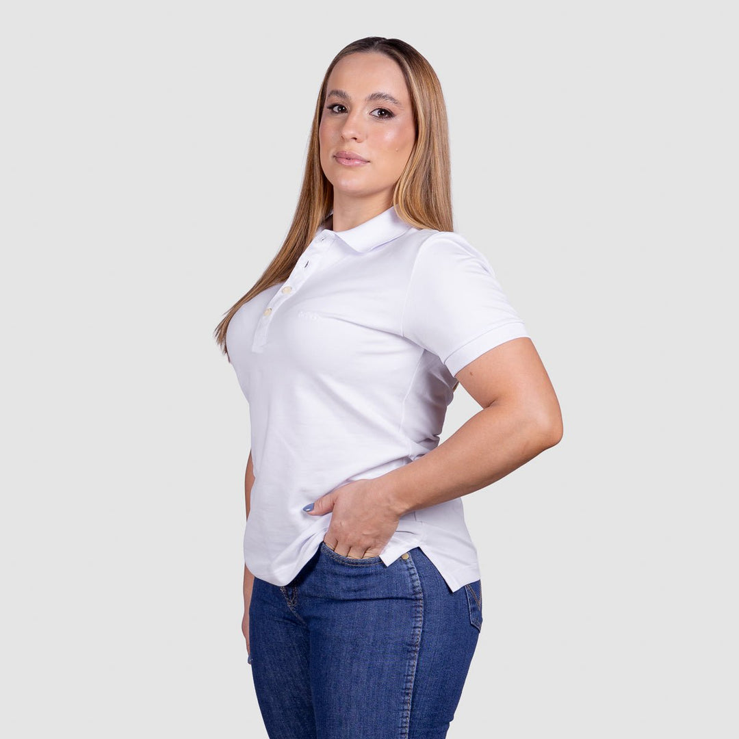 Camisa Polo Feminina Algodão Pima - Branca - Strut