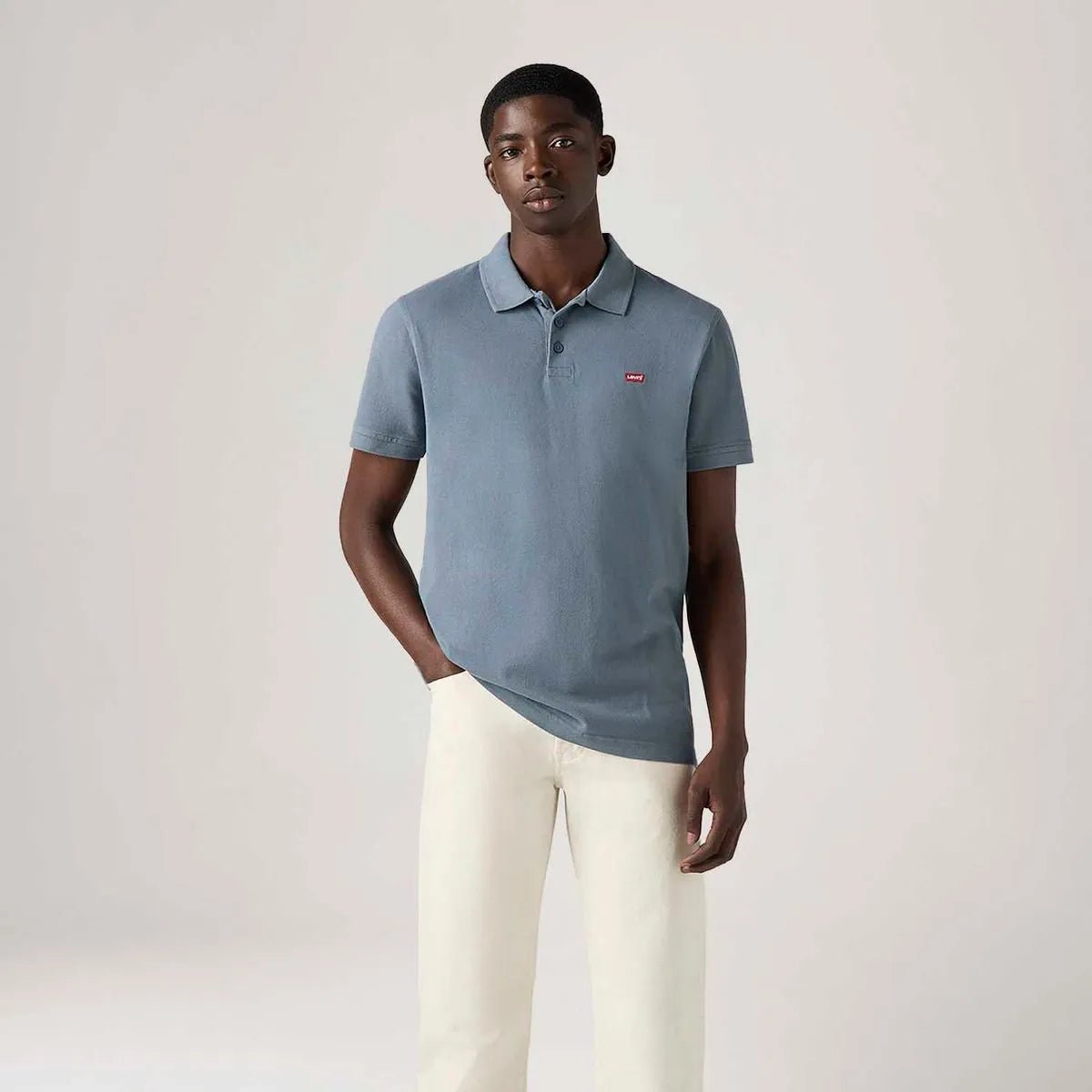 Camisa Polo Levi's Housemark Azul Manga Curta - Strut