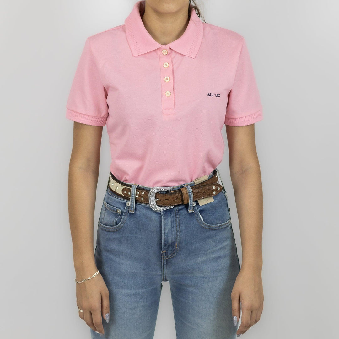 Camisa Polo Strut Feminina Piquet Rosa - Strut