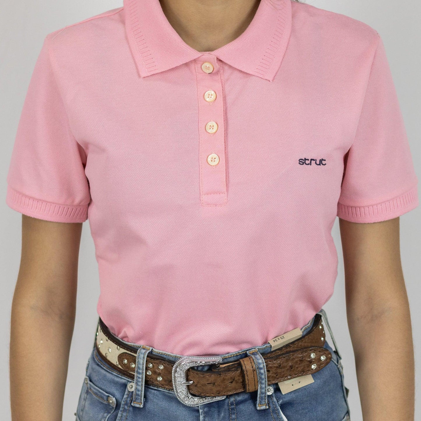 Camisa Polo Strut Feminina Piquet Rosa - Strut