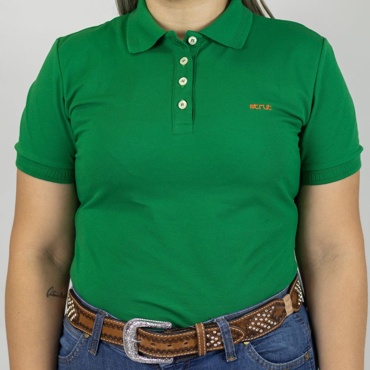 Camisa Polo Strut Feminina Piquet Verde Bandeira - Strut