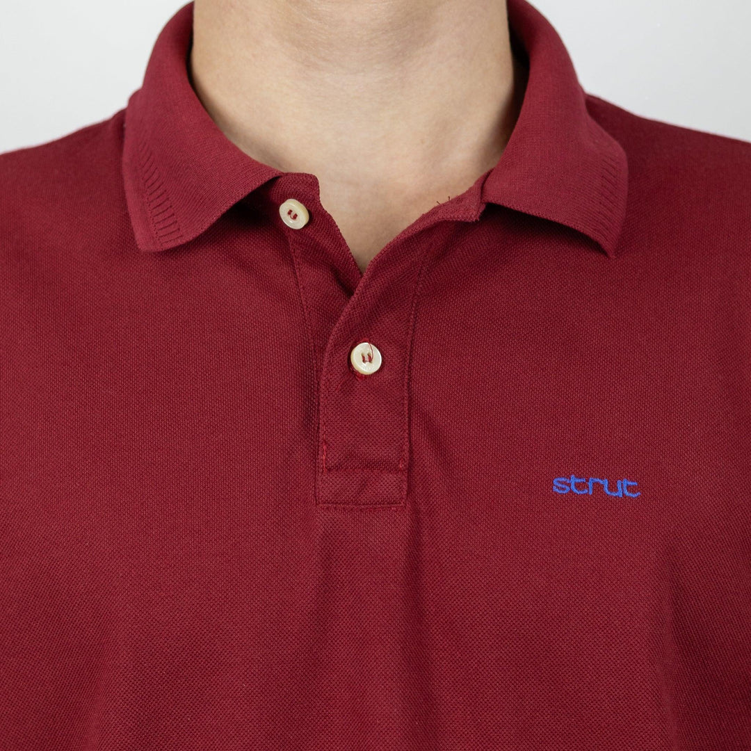 Camisa Polo Strut Masculina Piquet Bordô - Strut