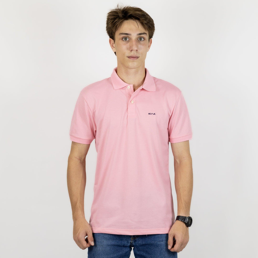 Camisa Polo Strut Masculina Piquet Rosa - Strut