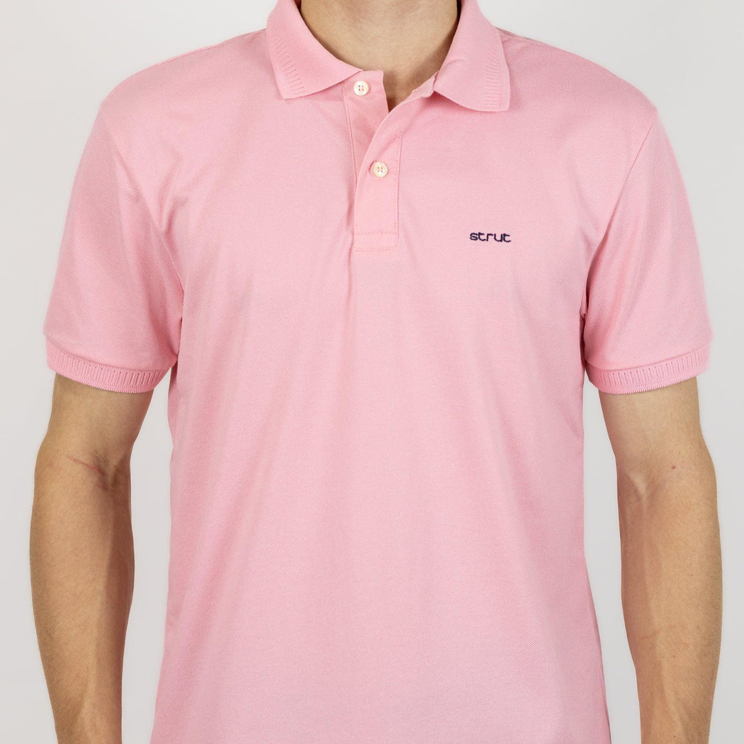 Camisa Polo Strut Masculina Piquet Rosa - Strut