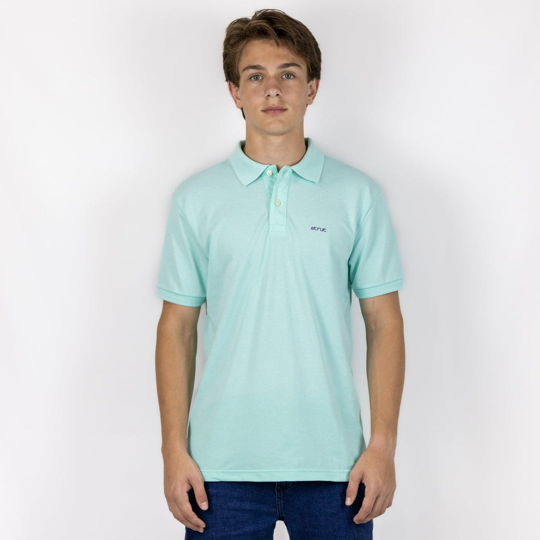 Camisa Polo Strut Masculina Piquet Verde Agua - Strut