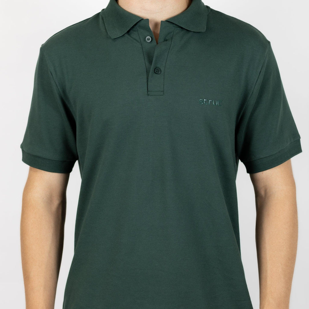 Camisa Polo Strut Masculina Piquet Verde Escuro - Strut