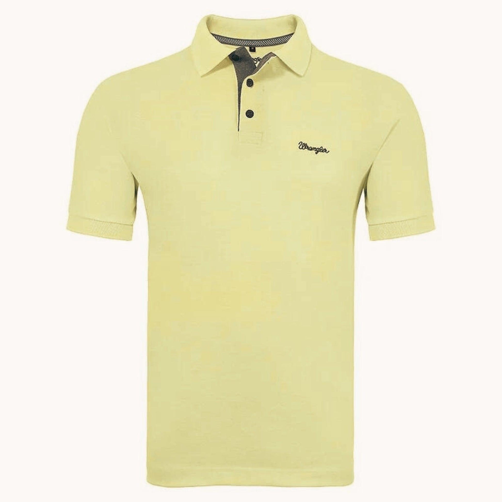 Camisa Polo Wrangler® Piquet Amarelo Claro - Strut