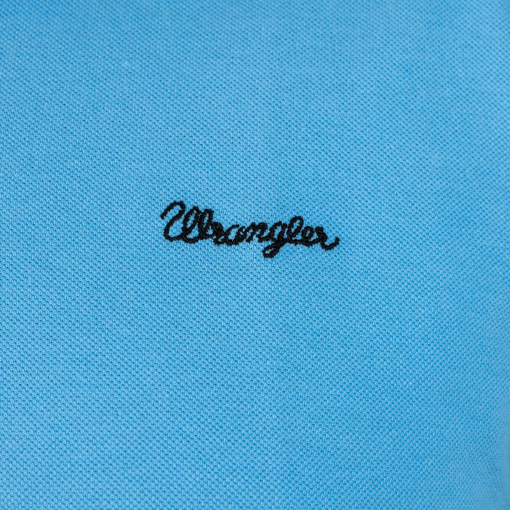 Camisa Polo Wrangler® Piquet Azul Claro - Strut