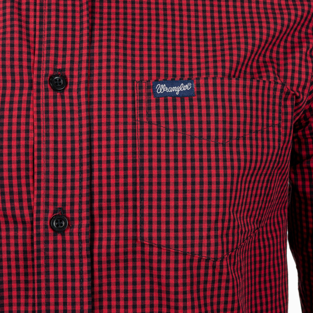 Camisa Wrangler Manga Longa Xadrez Vermelho/Preto - Strut