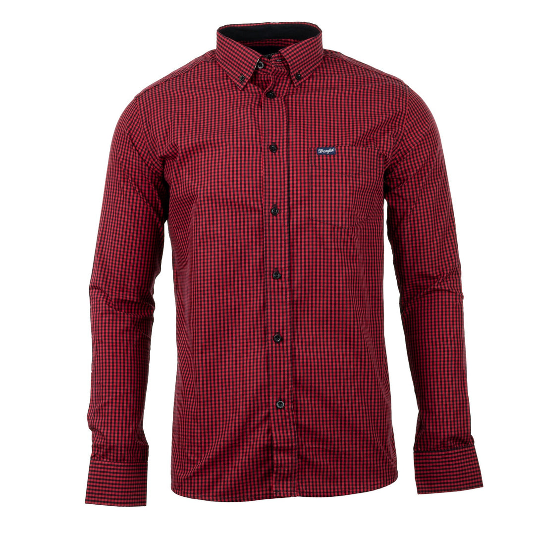 Camisa Wrangler Manga Longa Xadrez Vermelho/Preto - Strut