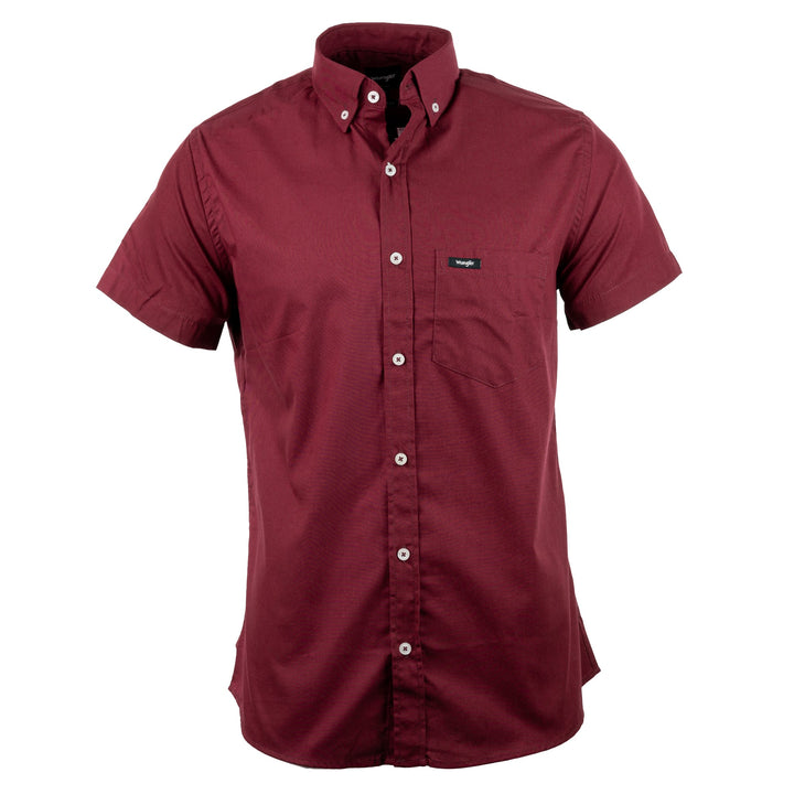 Camisa Wrangler Masculina Manga Curta Bordô - Strut