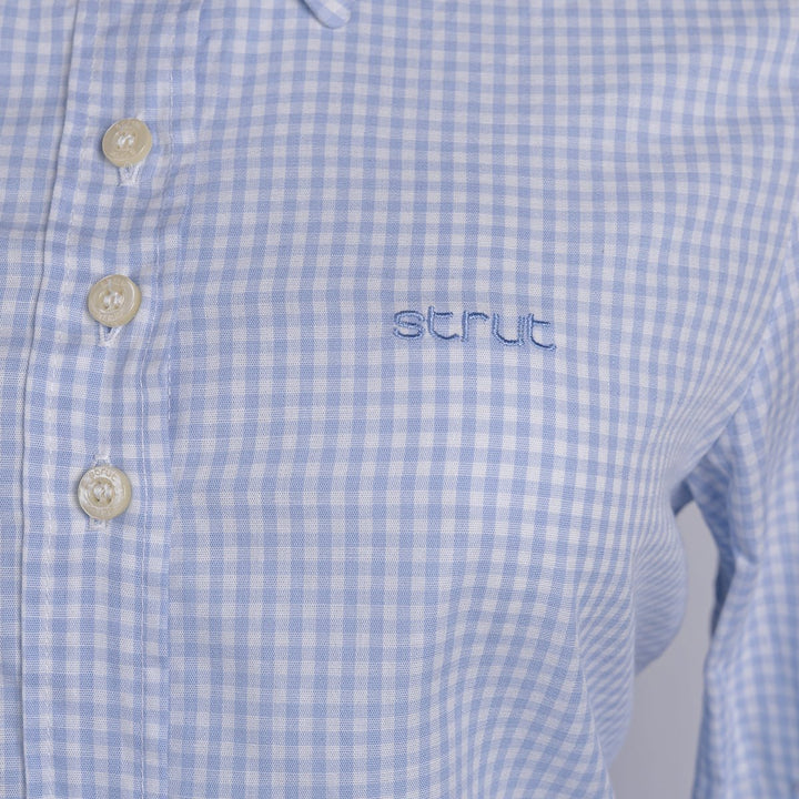 Camisa Xadrez Feminina Manga Longa - Azul - Strut