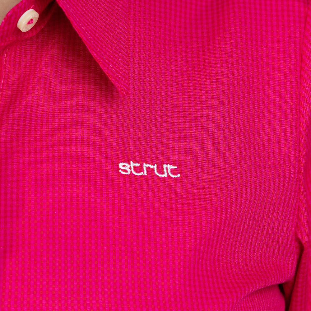 Camisa Xadrez Feminina Manga Longa Pink - Strut