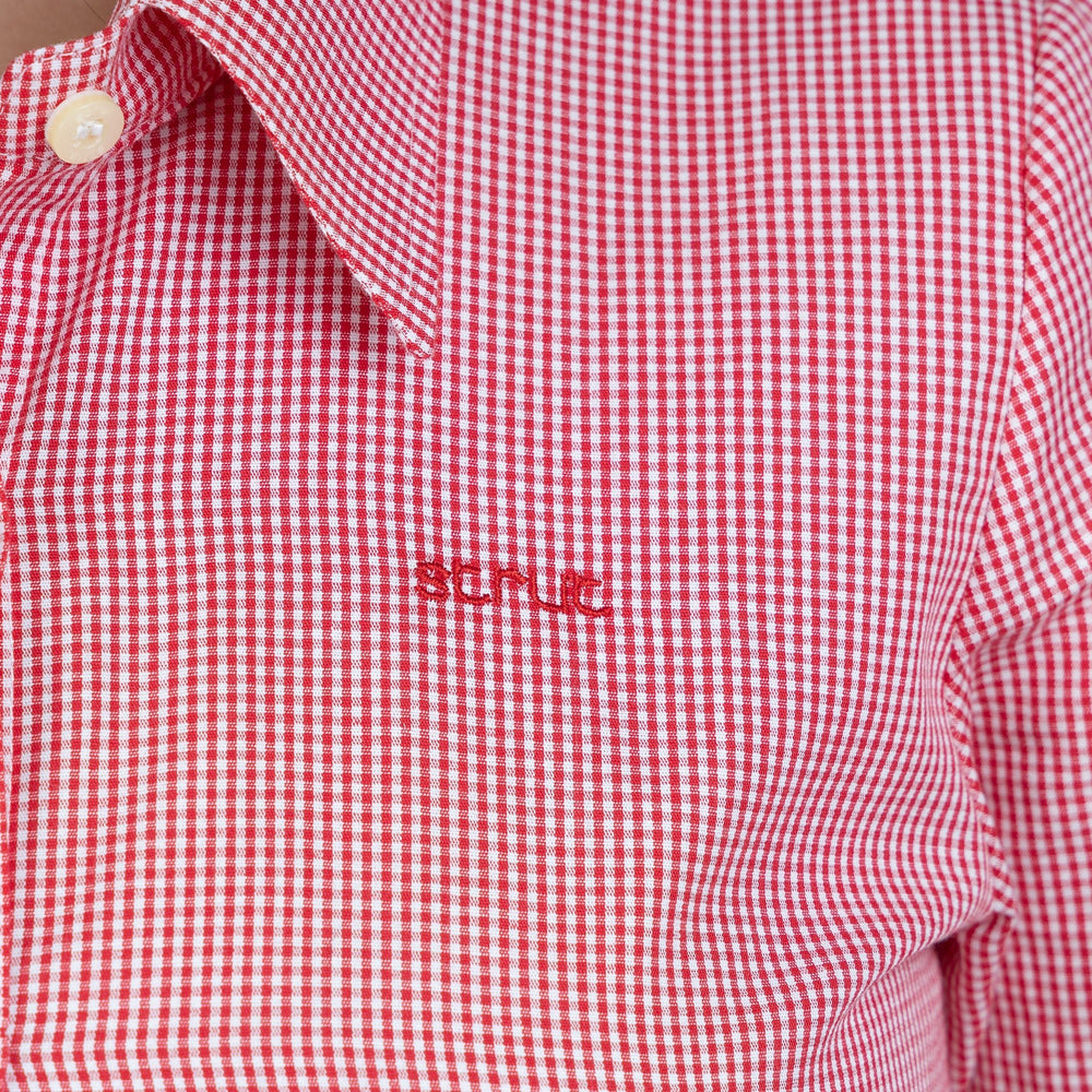 Camisa Xadrez Feminina Manga Longa Vermelha - Strut