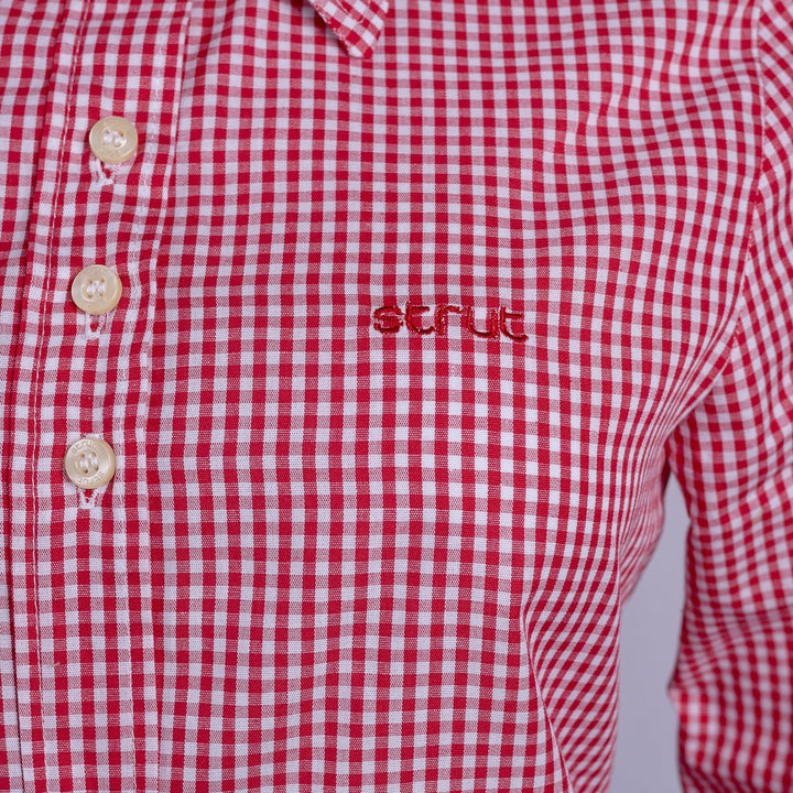 Camisa Xadrez Feminina Manga Longa - Vermelho - Strut
