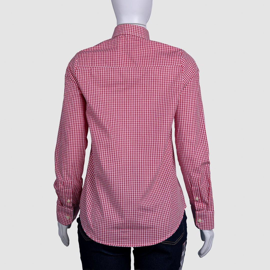 Camisa Xadrez Feminina Manga Longa - Vermelho - Strut