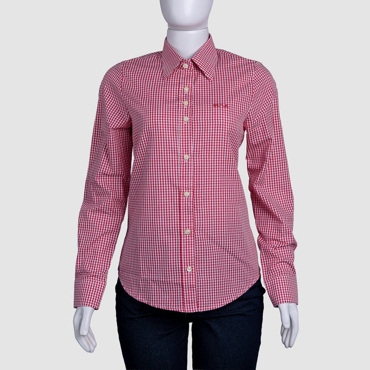 Camisa Xadrez Feminina Manga Longa - Vermelho - Strut