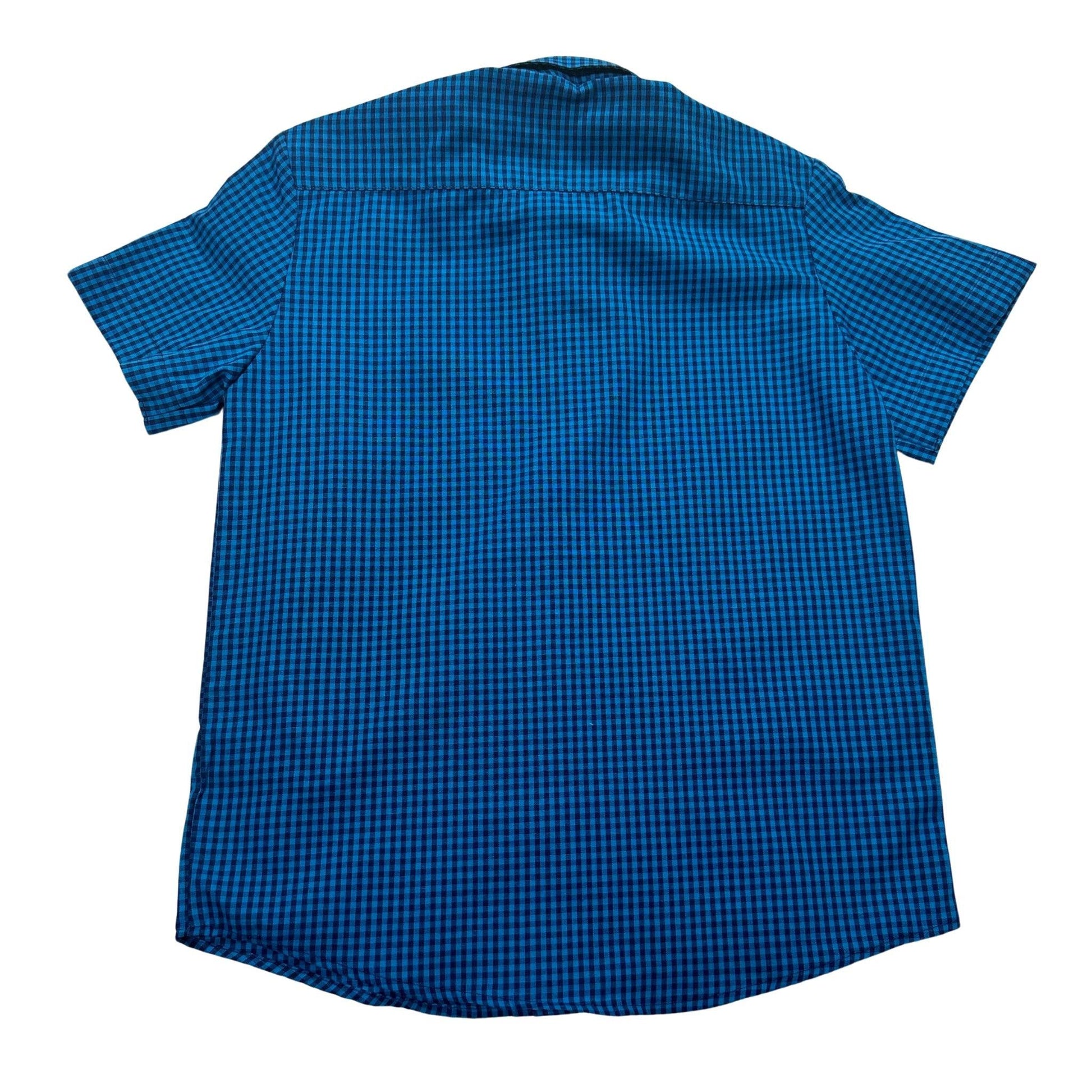 Camisa Xadrez Infantil Strut Manga Curta Azul Turquesa - Strut