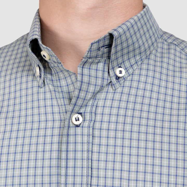 Camisa Xadrez Manga Longa Masculina - Verde/Azul - Strut