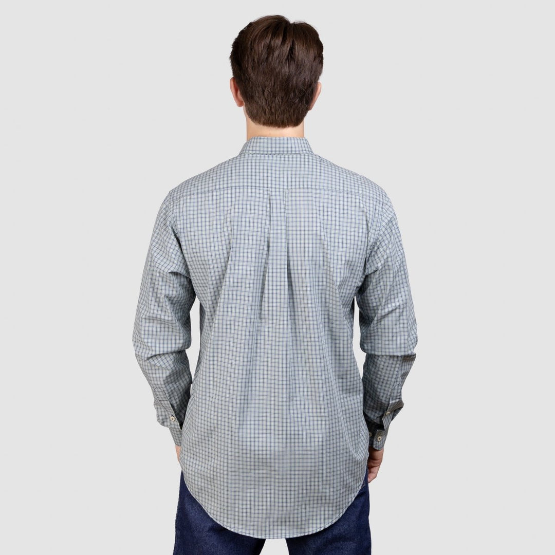 Camisa Xadrez Manga Longa Masculina - Verde/Azul - Strut