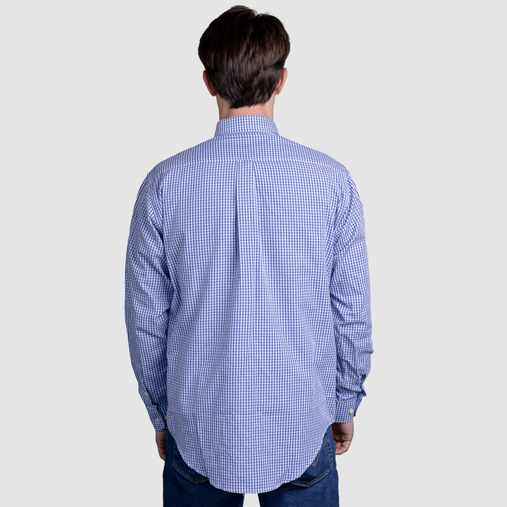 Camisa Xadrez Masculina Manga Longa - Azul Claro - Strut