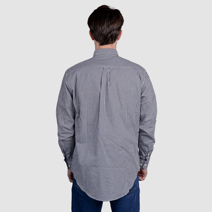 Camisa Xadrez Masculina Manga Longa - Preto/Branco - Strut