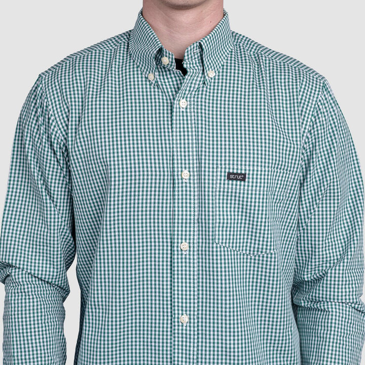 Camisa Xadrez Masculina Manga Longa - Verde - Strut