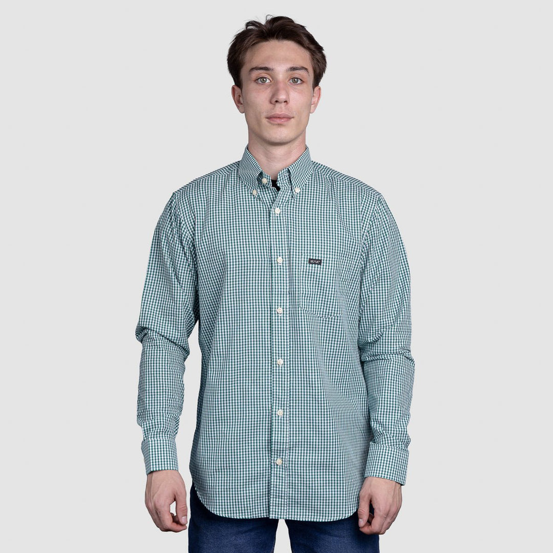 Camisa Xadrez Masculina Manga Longa - Verde - Strut