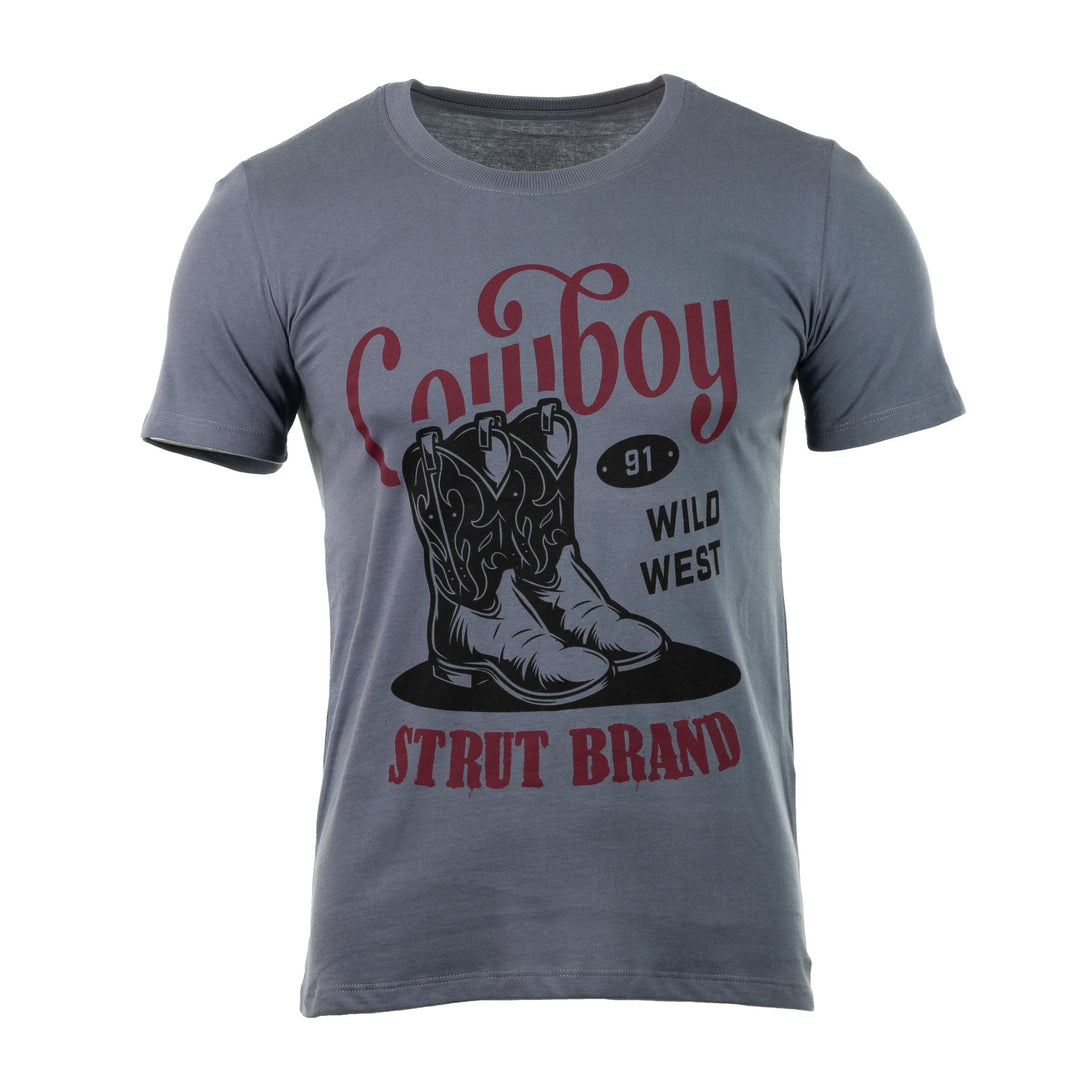 Camiseta Basica Masculina Estampada Strut Cinza - Strut