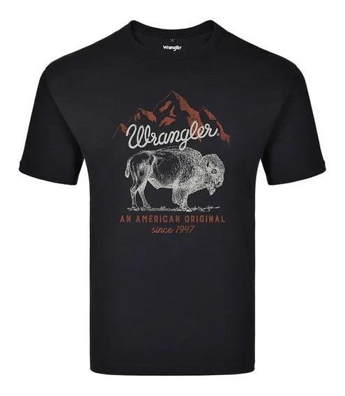 Camiseta Básica Masculina Wrangler® Preta WM5610PR - Strut