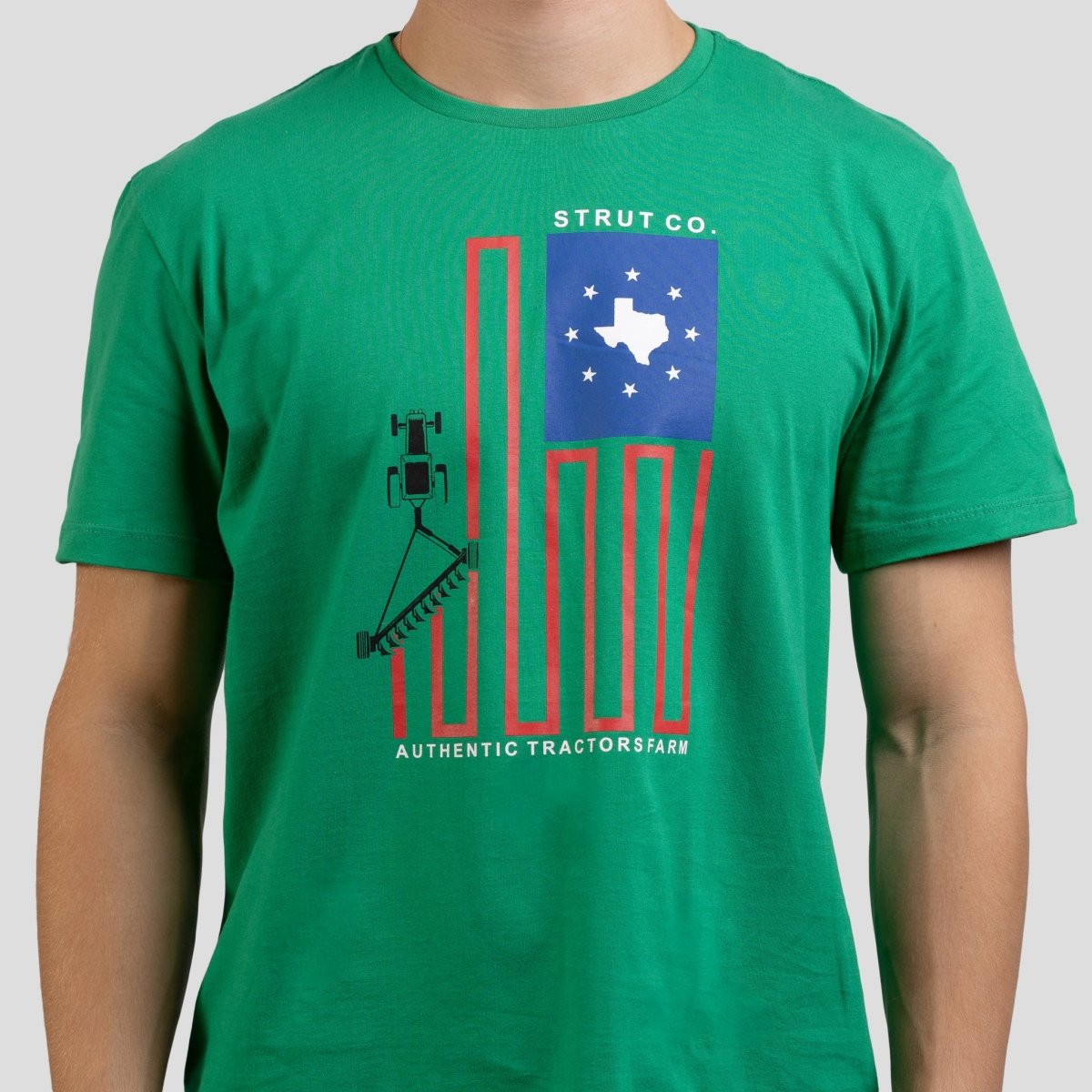 Camiseta Básica Strut Gola Careca Bandeira Texas Verde - Strut