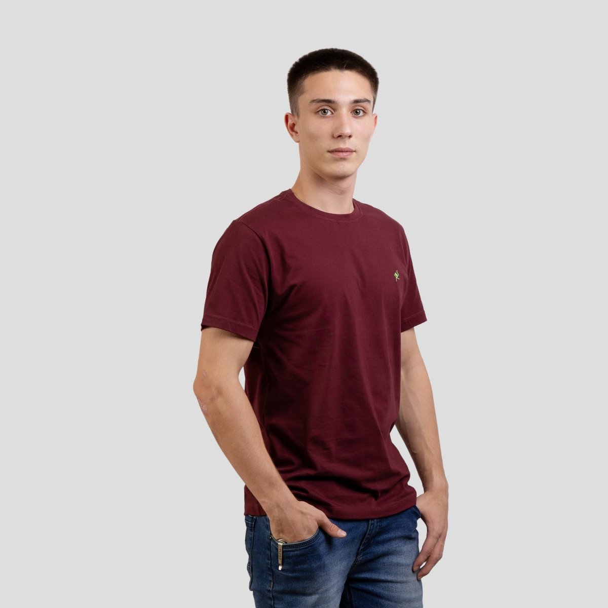 Camiseta Básica Strut Gola Careca Bordô - Strut