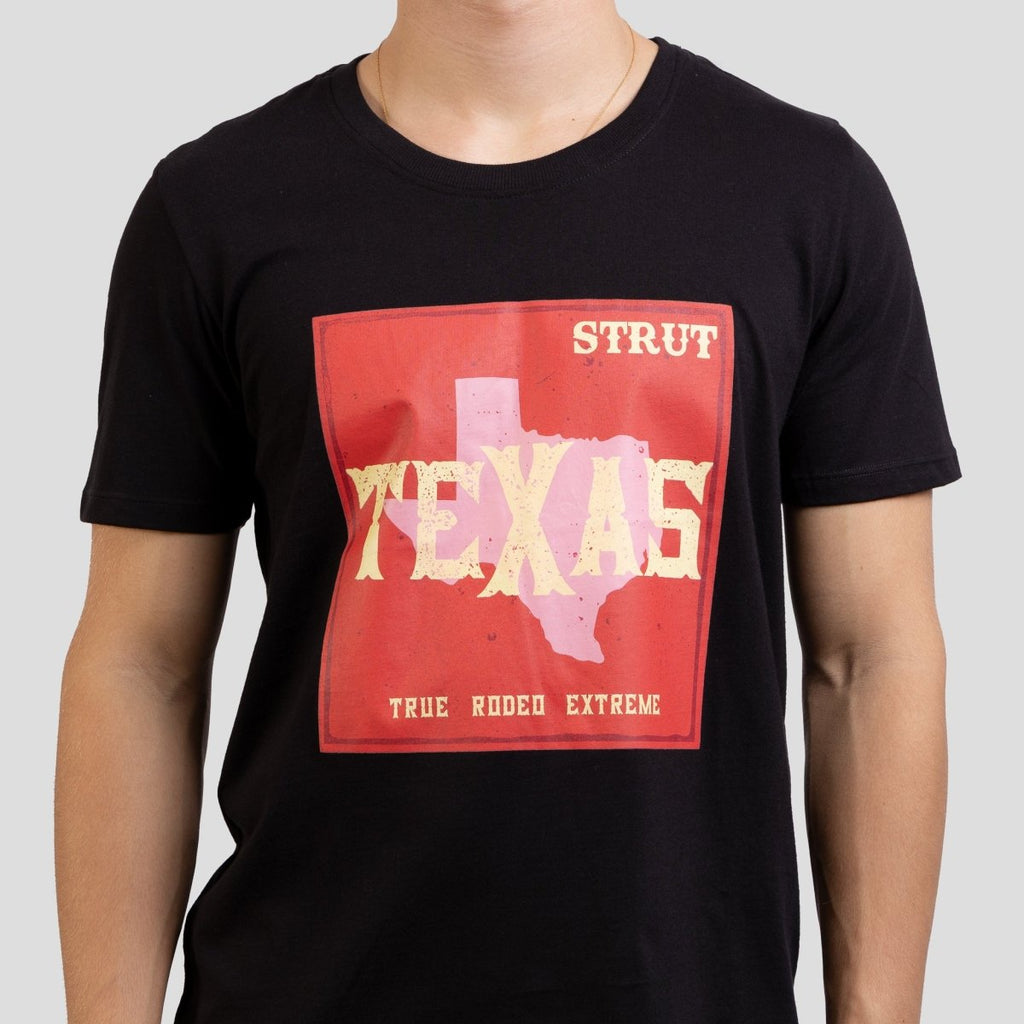 Camiseta Básica Strut Gola Careca Texas Preta - Strut