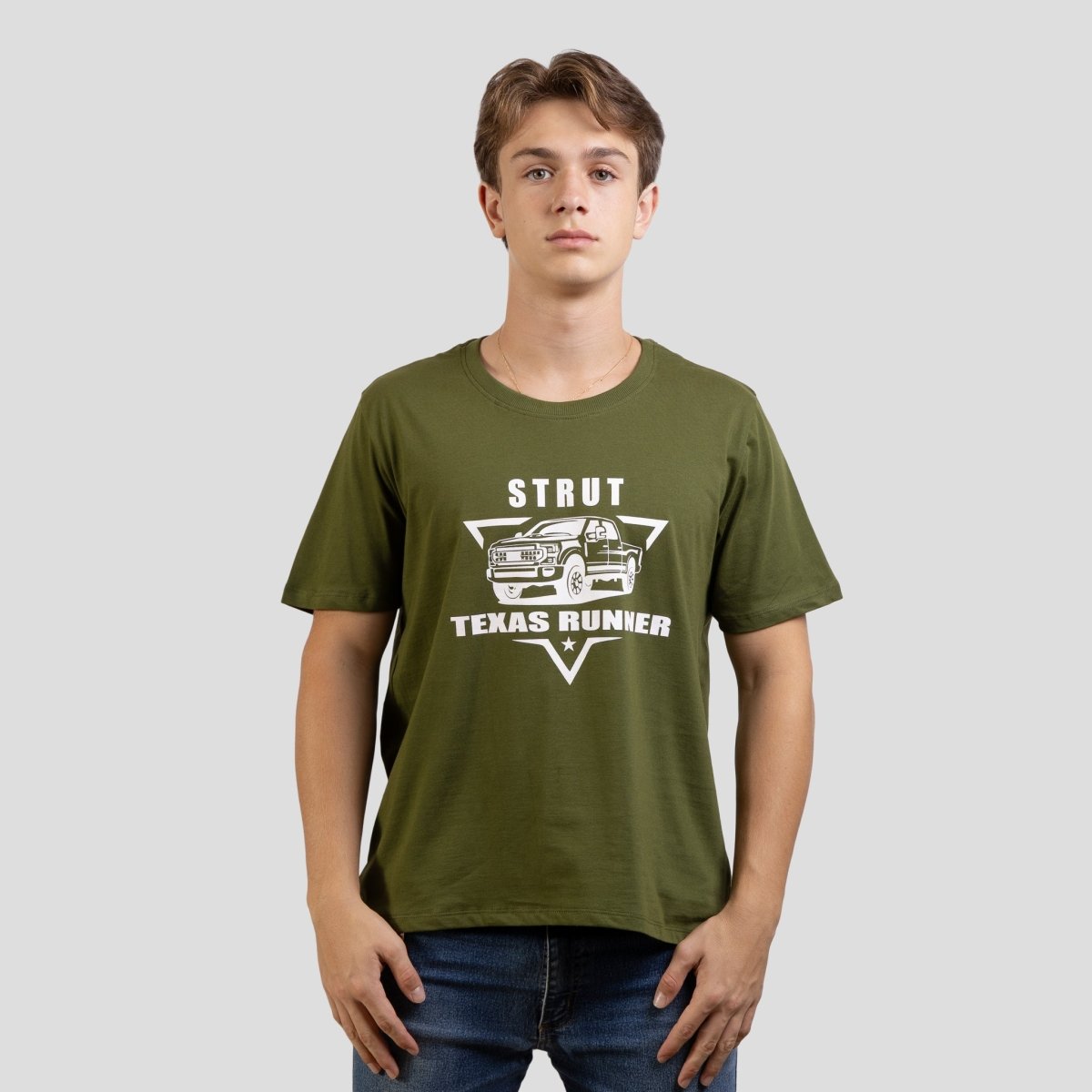 Camiseta Básica Strut Texas Runner Verde Militar - Strut