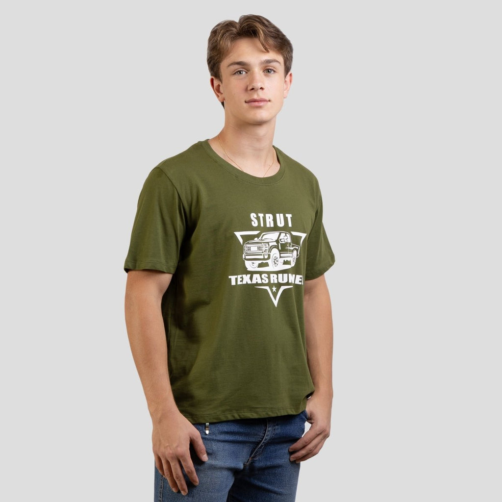 Camiseta Básica Strut Texas Runner Verde Militar - Strut