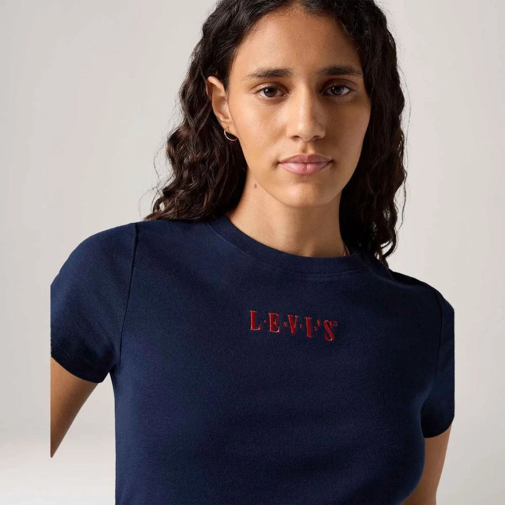 Camiseta Feminina Levis® Essential Azul Marinho Manga Curta - Strut